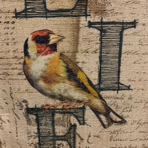 SOLD PRIVATELY 🕊”BELIEVE” Artwork made from Woven Fabric - Picture 2 of 7